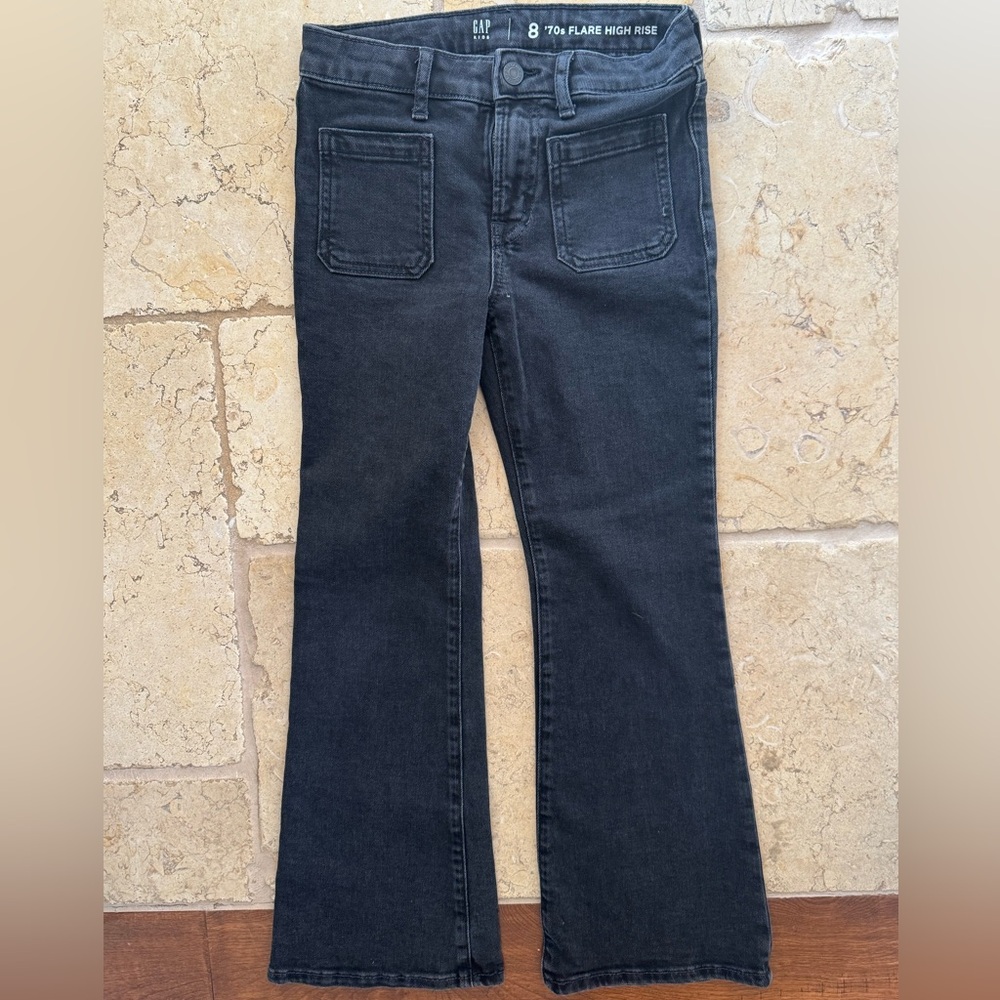 GAP girls black Flare Jeans- size 8